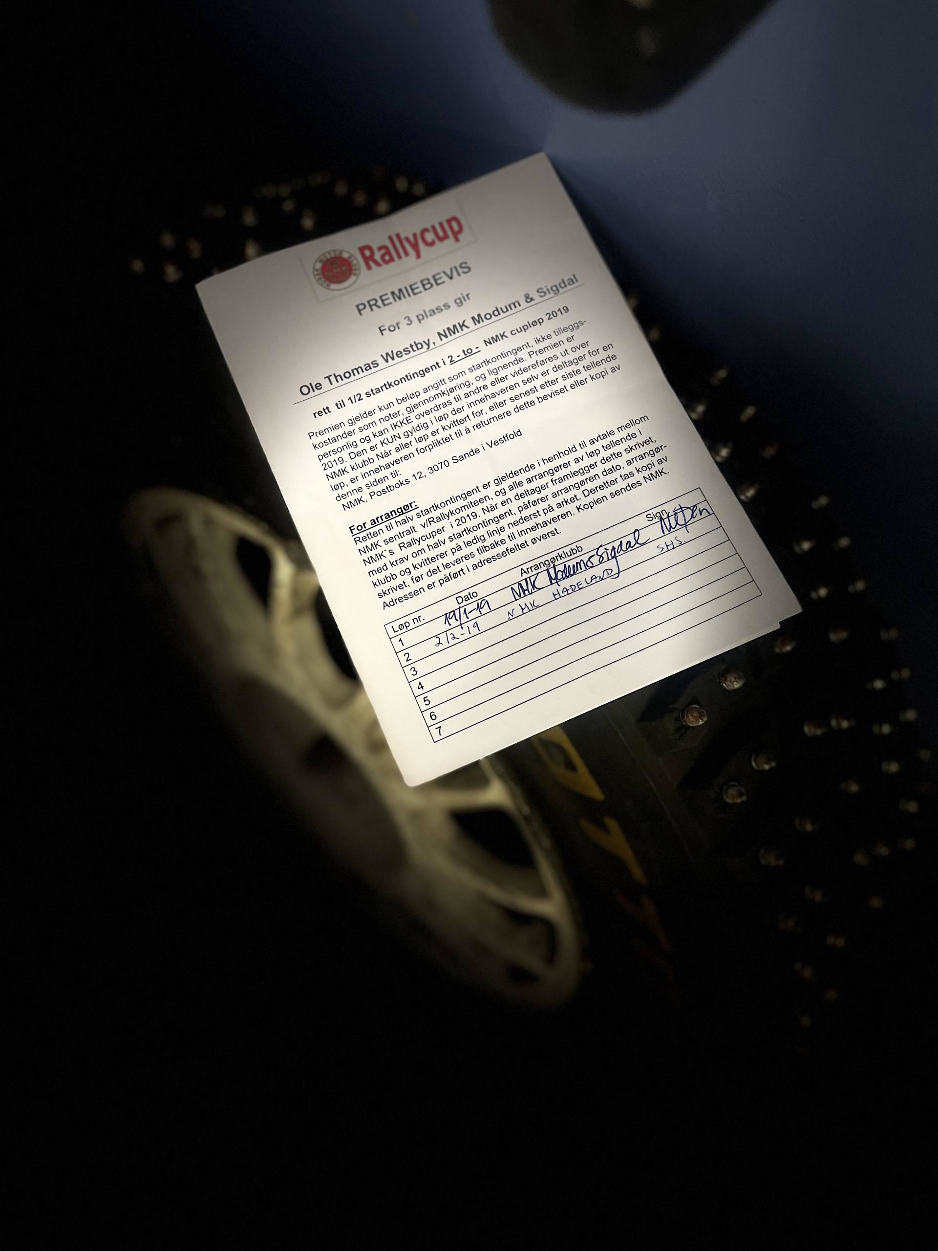 Viktig info ang premiebevis!